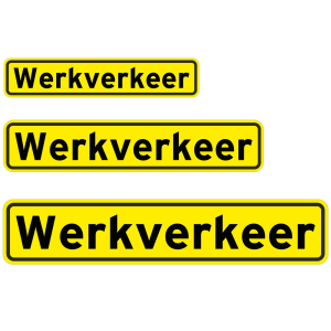 werkverkeer sticker reflecterend