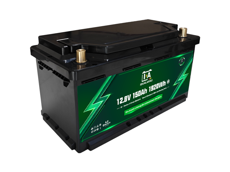 IDEALAKKU IA-12-150H Lithium LifePo4 accu met verwarming en bluetooth app