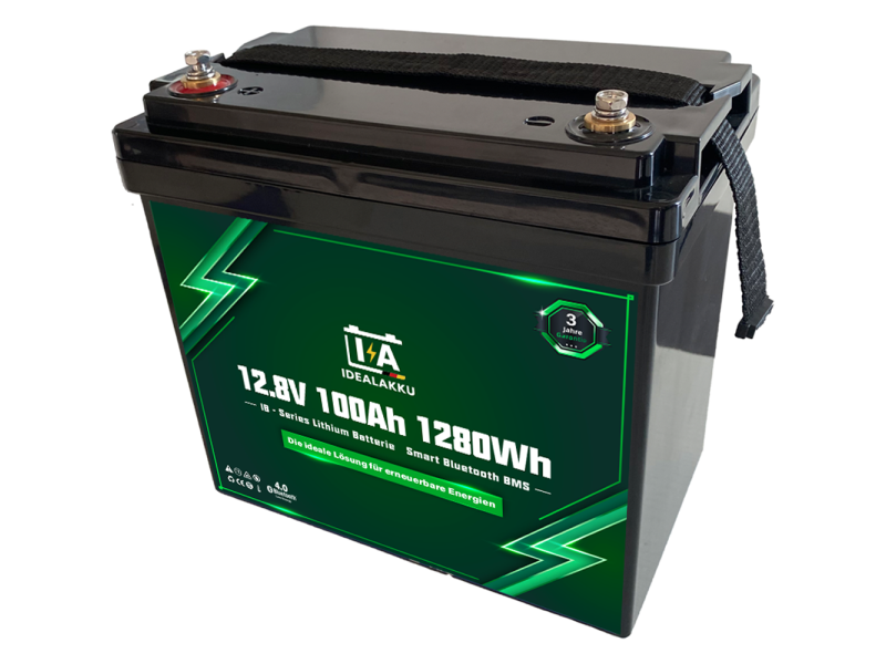 IDEALAKKU IB-12-100-MINI Lithium LifePo4 accu met bluetooth app