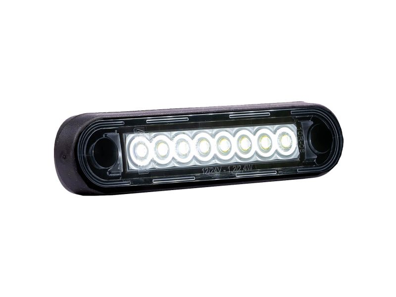 LED markeerlicht voor vlakke montage en buismontage WIT LED 12/36V