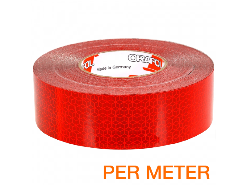 Reflexite VC 104+ Rigid Grade reflecterende tape ECE R104 ROOD per METER