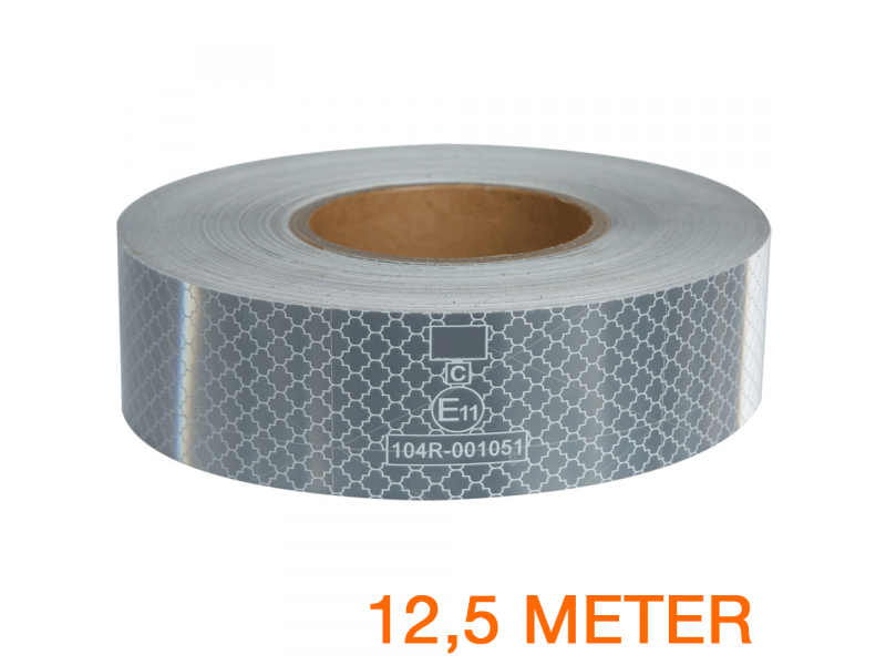Reflecterende tape ECE R104 WIT 12,5 meter