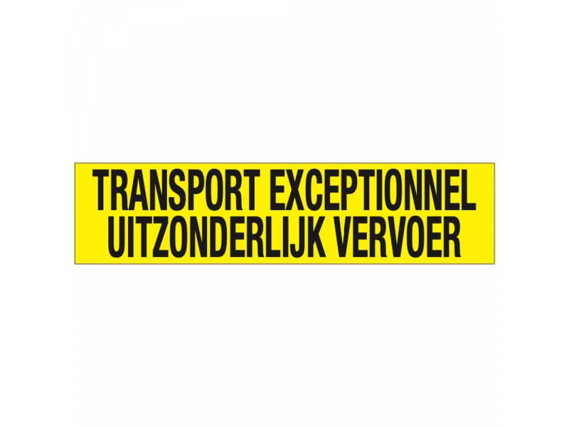 TRANSPORT EXCEPTIONNEL/UITZONDERLIJK VERVOER sticker