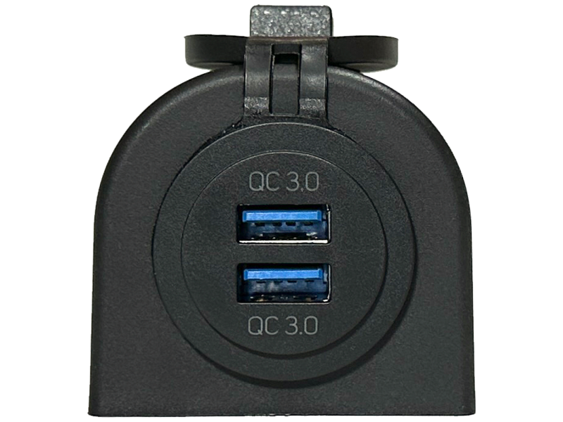 Opbouw USB adapter 2x QC3.0 met behuizing