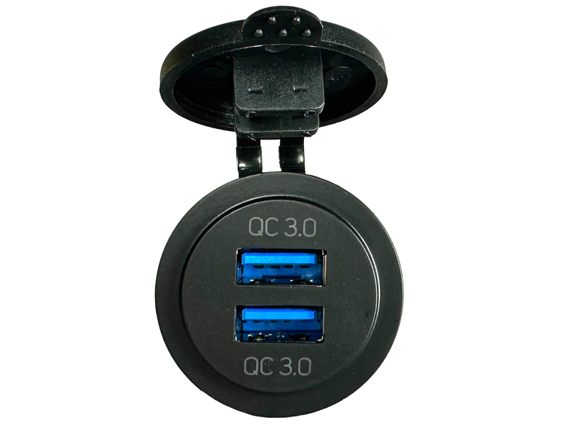 Inbouw USB adapter 2x QC3.0
