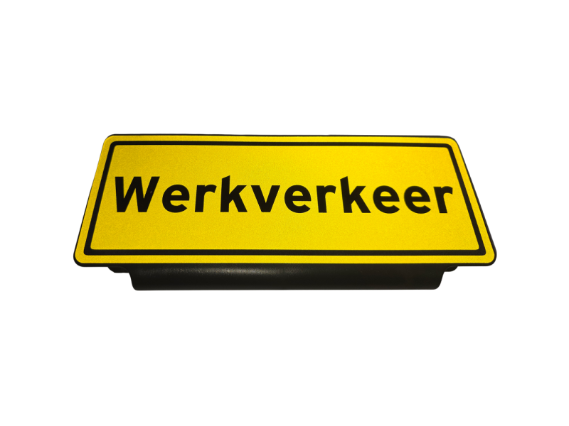 Zonneklepbord werkverkeer