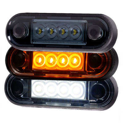 Markeerlamp met smoke lens en AMBER & WIT LED
