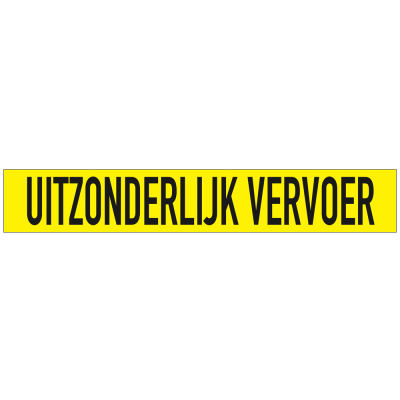UITZONDERLIJK VERVOER bord