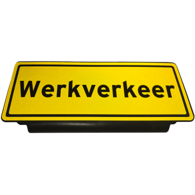 werkverkeer zonneklep bord
