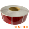 Reflecterende tape gesegmenteerd ECE R104 ROOD 50 meter
