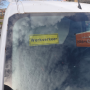 Werkverkeer zonneklepbord